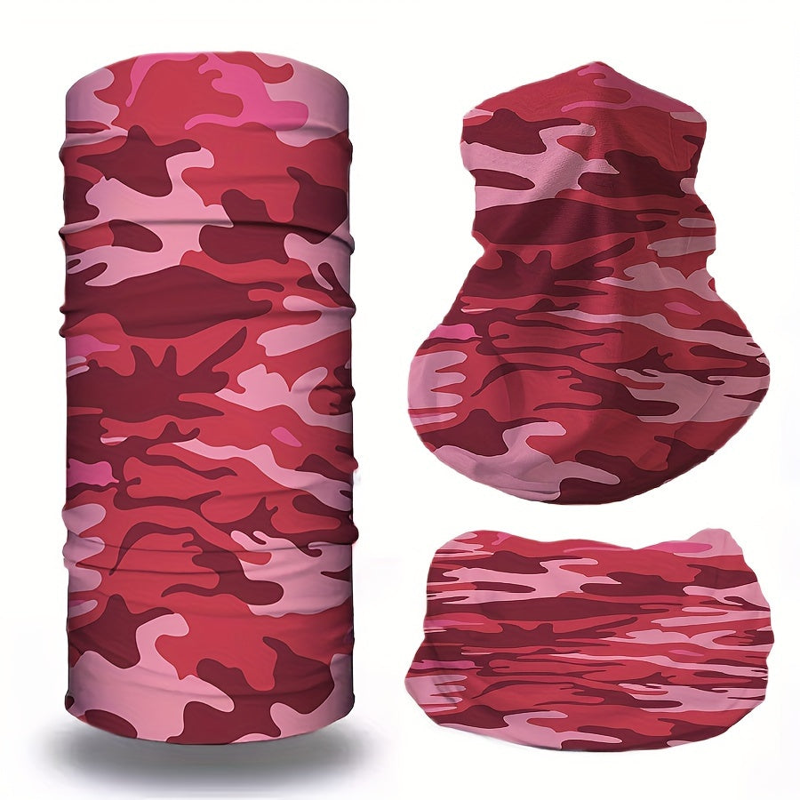 4 Pack Sunscreen Neck Cover Face Mask for Outdoor Cycling Camo Half Face Cover