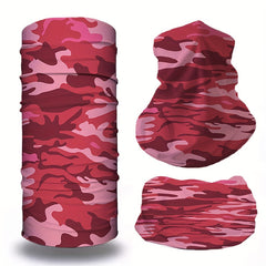 4 Pack Sunscreen Neck Cover Face Mask for Outdoor Cycling Camo Half Face Cover