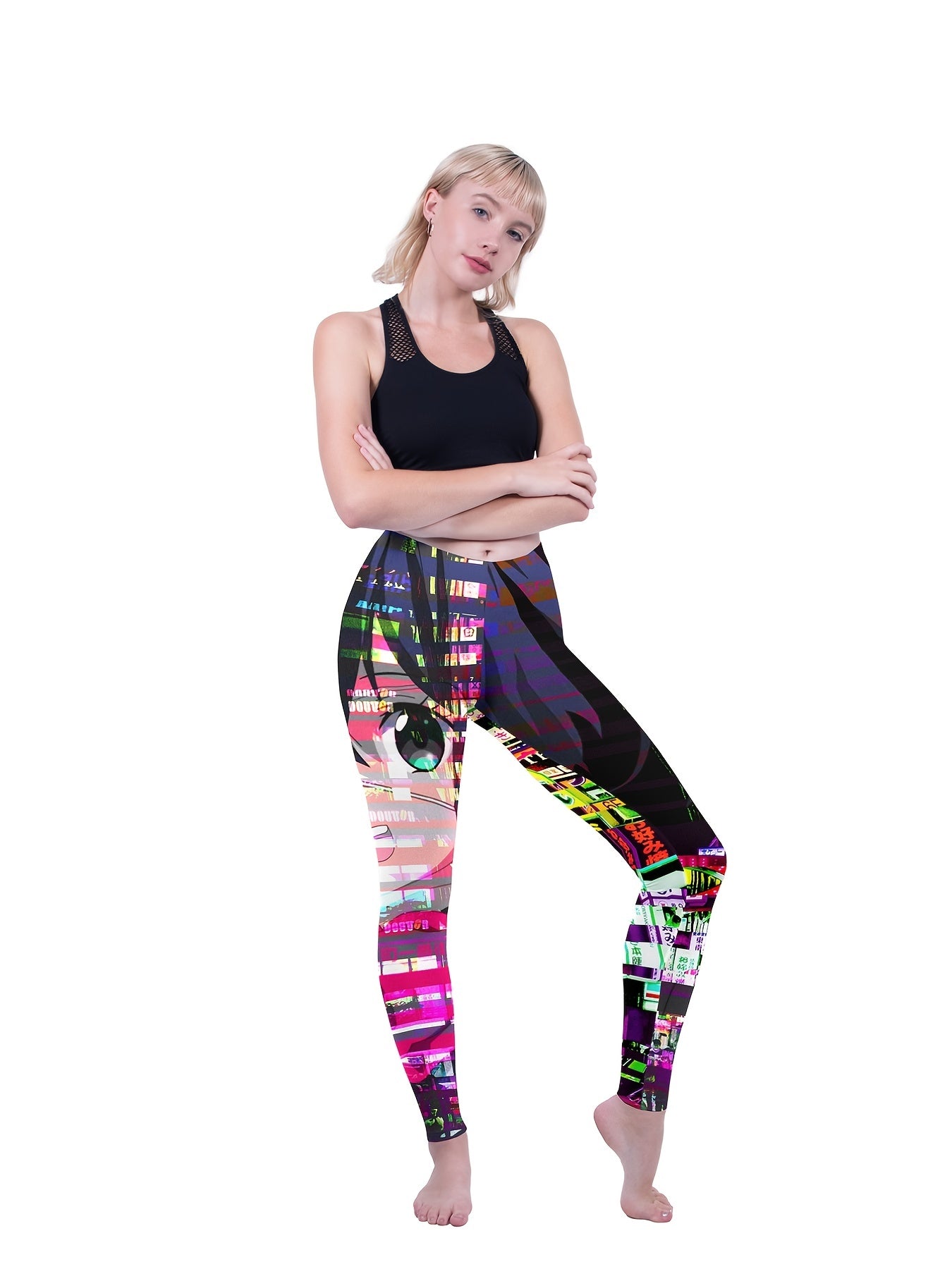 Japanese Anime Leggings High Waist Workout Pants