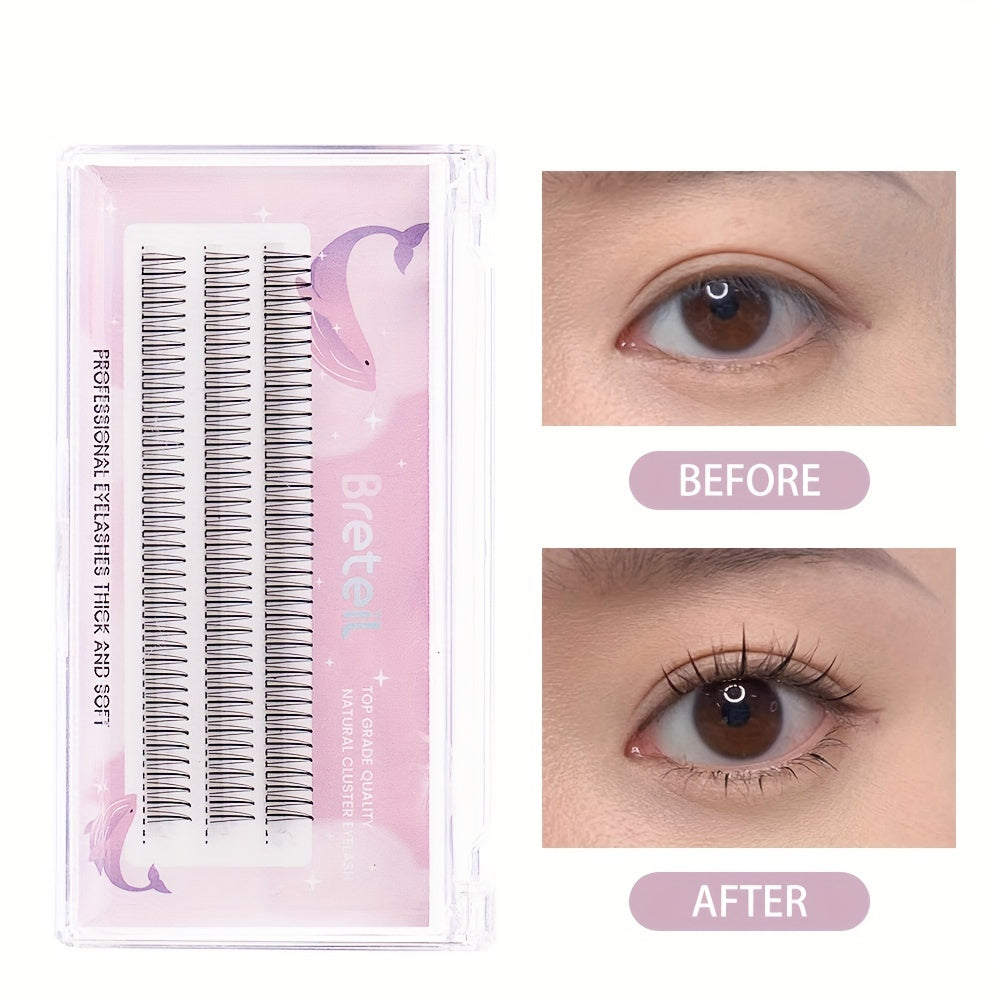 3 Rows A-shaped Lashes Cluster Grafted Eyelashes Set