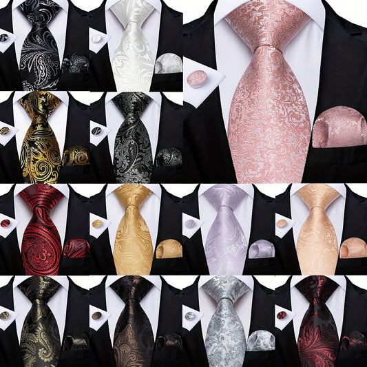Men's Tie Paisley Wedding Tie For Men Set