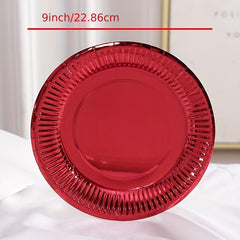 Colorful Disposable Paper Plates - Pack of 20