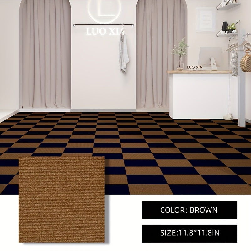 10pcs Self Adhesive Tile Carpet - Easy Install, Durable, Non-slip