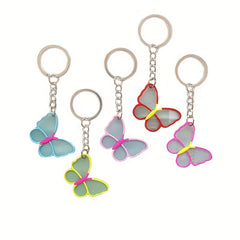 22pcs PVC Butterfly Keychain Key Ring Pendant Bag Accessory For Girls Women
