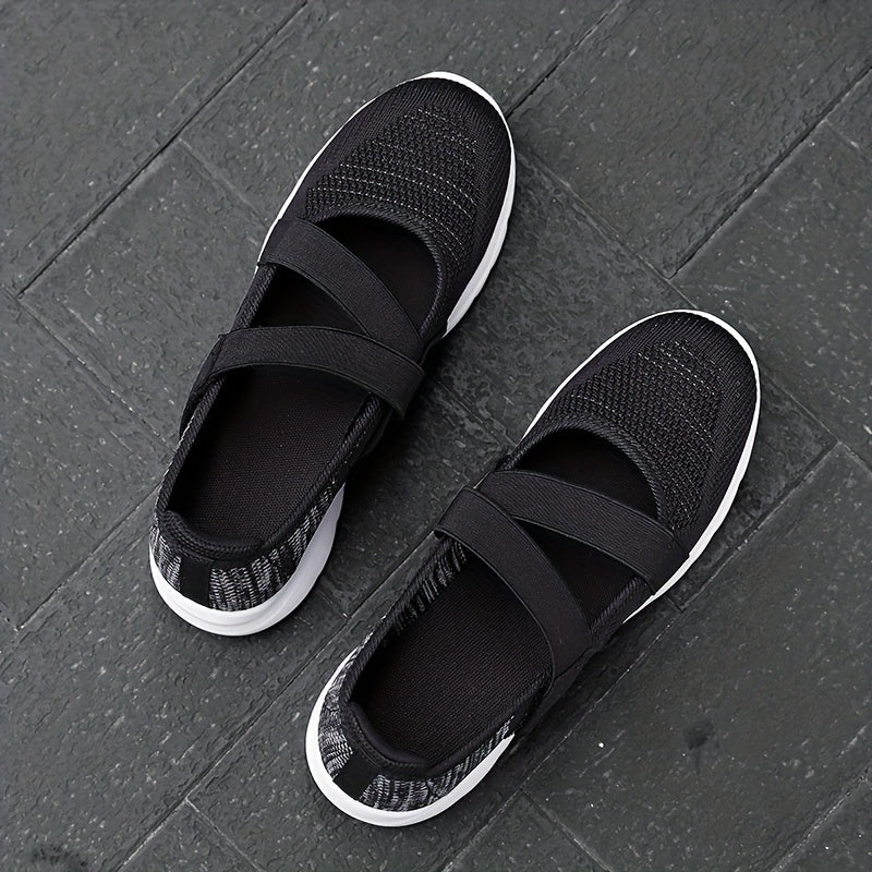 Women's Breathable Mesh Sneakers Casual Hook & Loop Outdoor Shoes Lightweight
