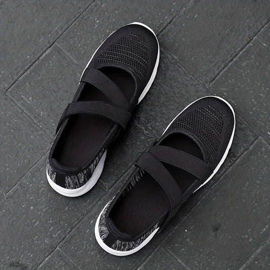 Women's Breathable Mesh Sneakers Casual Hook & Loop Outdoor Shoes Lightweight