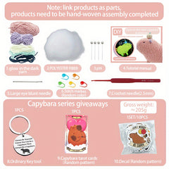 Luminous Capybara Hook Knitting Material Package Christmas Gift
