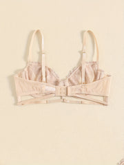 Floral Lace Unlined Bra Sexy Ultra Thin Push Up Intimates Bra