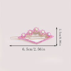6pcs Rhinestone Hair Clip Alloy Hair Barrette Women Girls Hair Accessories