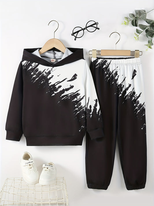 Boy's Surfer Outfit 2pcs Hoodie & Sweatpants Set