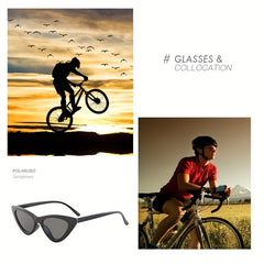 Small Frame Cat Eye Sunglasses for Men and Women - Retro Style