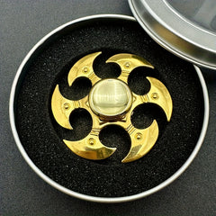 Golden Zinc Alloy Fidget Spinner for Focus & Relaxation