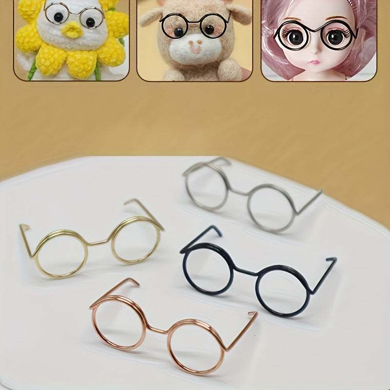 50 Mini Metal Craft Glasses Frames for DIY Crafts Doll Decorations Art Projects
