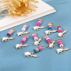 10pcs Crystal Guitar Shape Braid Hair Beads Dreadlock Hair Ring
