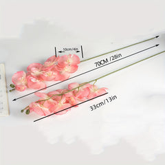 8 Heads Artificial Orchids Simulation Flowers Waterproof Faux Floral