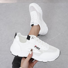 Women's Lace-up Running Shoes Stylish Sneakers Breathable Soft Mesh Sole