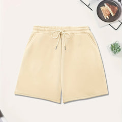  Fleece Lined Drawstring Sporty Shorts