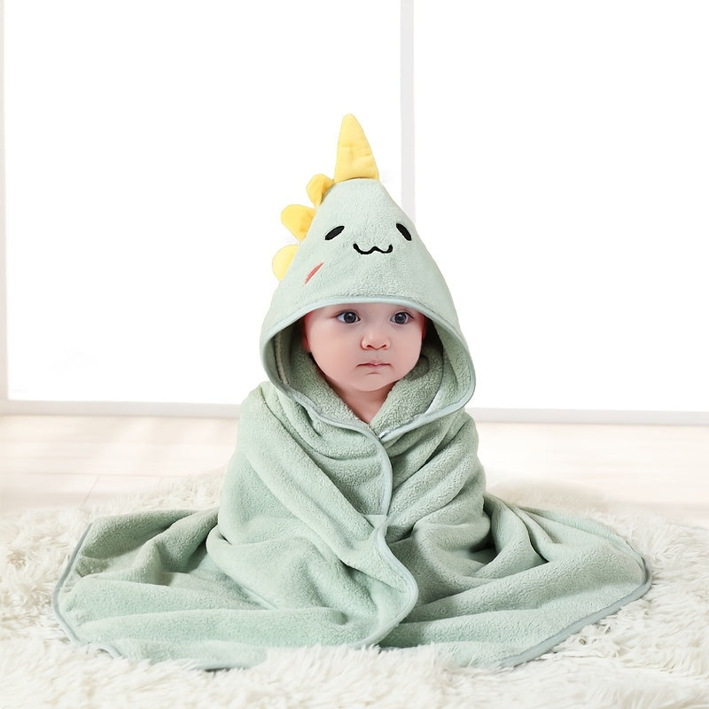 2 Pack Cartoon Animal Poncho Bathrobe Hooded Towel Wrap Absorbent Microfiber