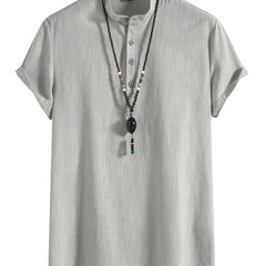 Men's Casual Short Sleeve Shirt for Summer Vacation Resort