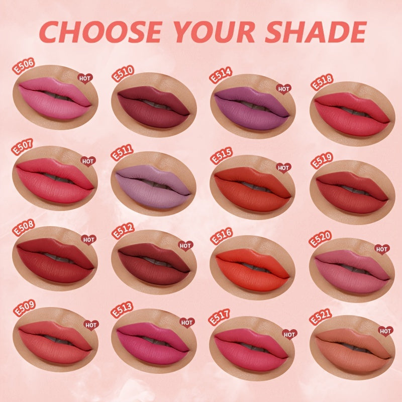 Pudaier 16 Colors Lip Tint Long Lasting Matte Glossy Lip Gloss