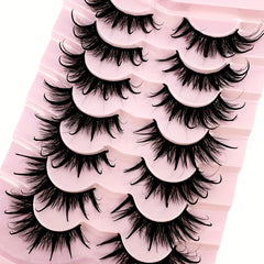 7 Pairs 3D Fluffy False Eyelashes Long Thick Natural Curling Extensions