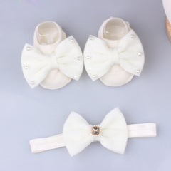 Cute Baby Headband & Socks Set - 2 Pack