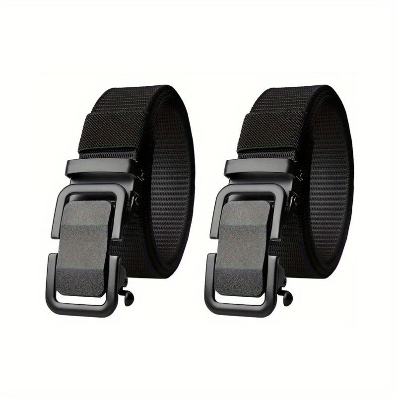 2pcs Men's Toothless Automatic Breathable Belt