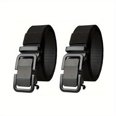 2pcs Men's Toothless Automatic Breathable Belt