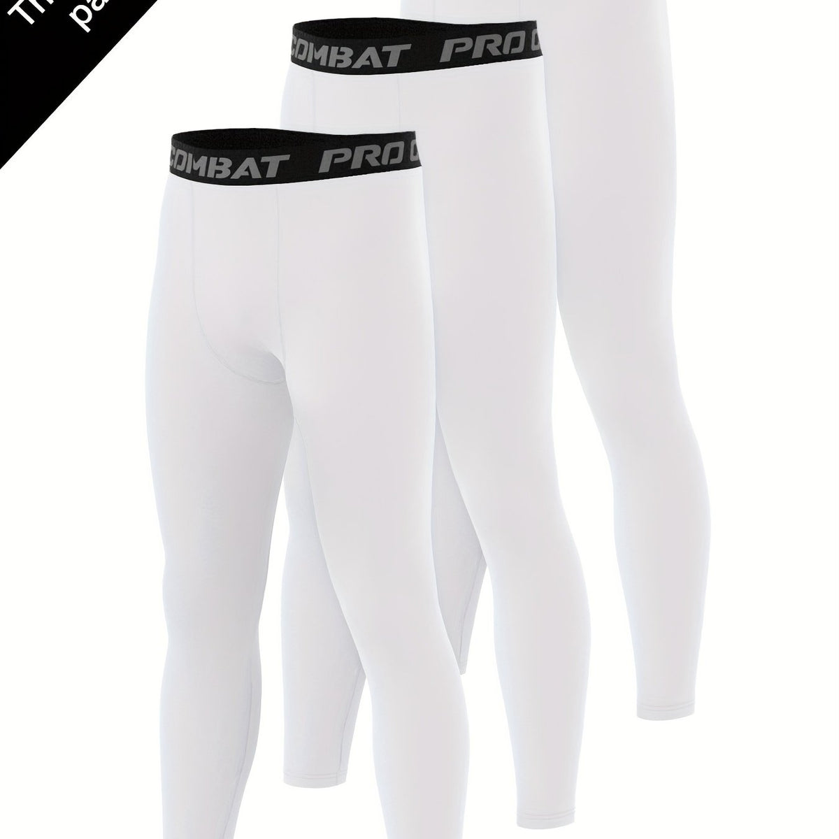 Men's 3pcs Leggings Active Sports Compression Pants