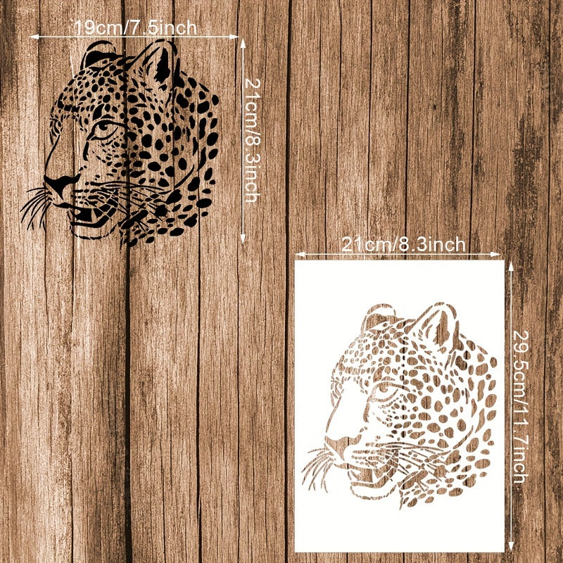 Leopard Pattern Plastic Stencil for Craft Project