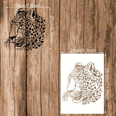 Leopard Pattern Plastic Stencil for Craft Project
