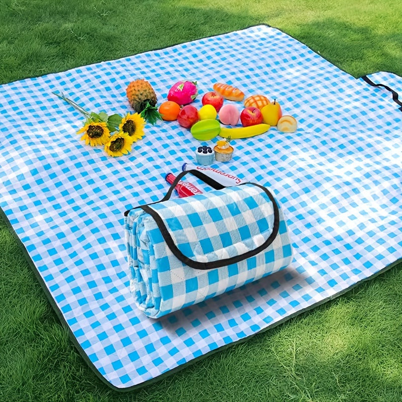 Waterproof Picnic Blanket With Carry Strap - Family Camping Beach Party