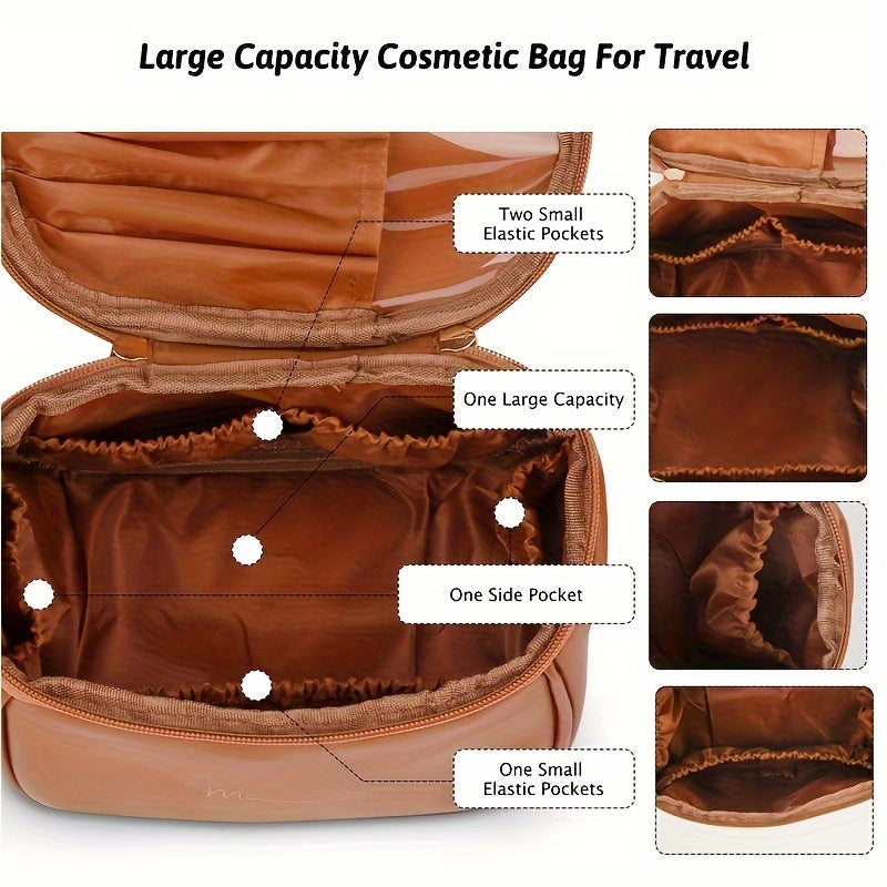 Women's Portable Makeup Zipper Bag Travel Toiletry Wash Bag