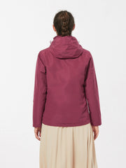 Women's 3 in 1 Hooded Jacket Set Waterproof Windproof Fleece for Outdoor