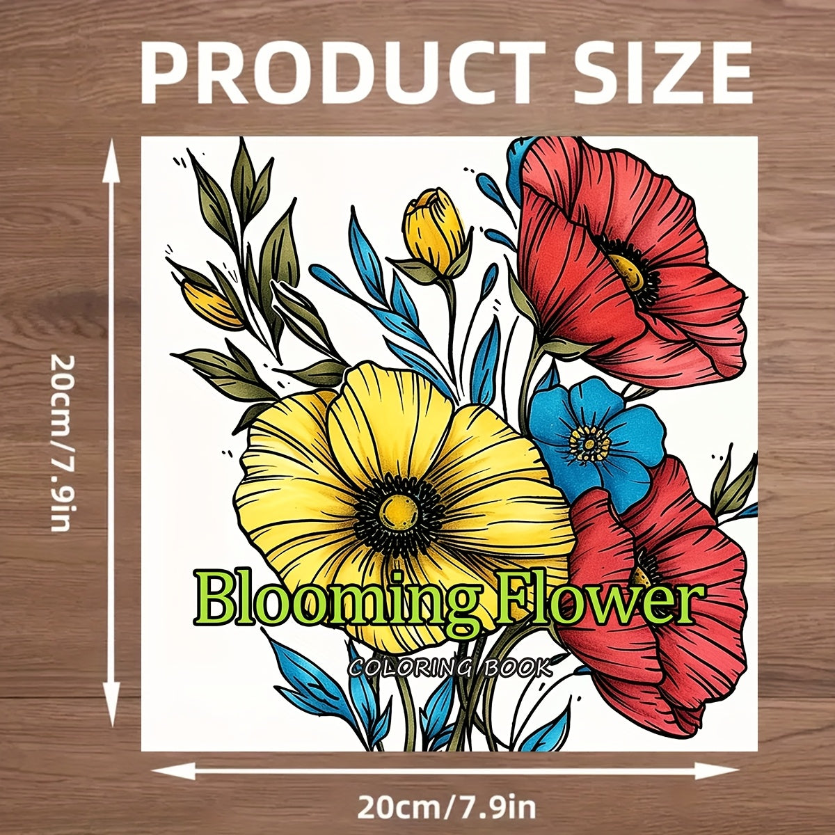 Coloring Book Blooming Flowers Clear Lines & Patterns Gift for Friends