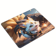 Fox Cat Pattern Mouse Pad 24x20cm E-sport Home Office Non-slip Rubber