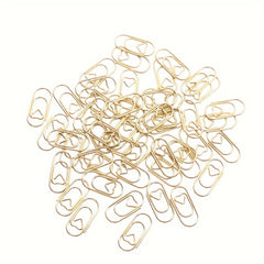 50pcs Heart Shape Paperclips for Office School Organizer Supplies