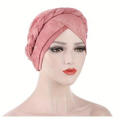 Tie Dye Knotted Turban Beanies Braid Head Scarf Chemo Cap