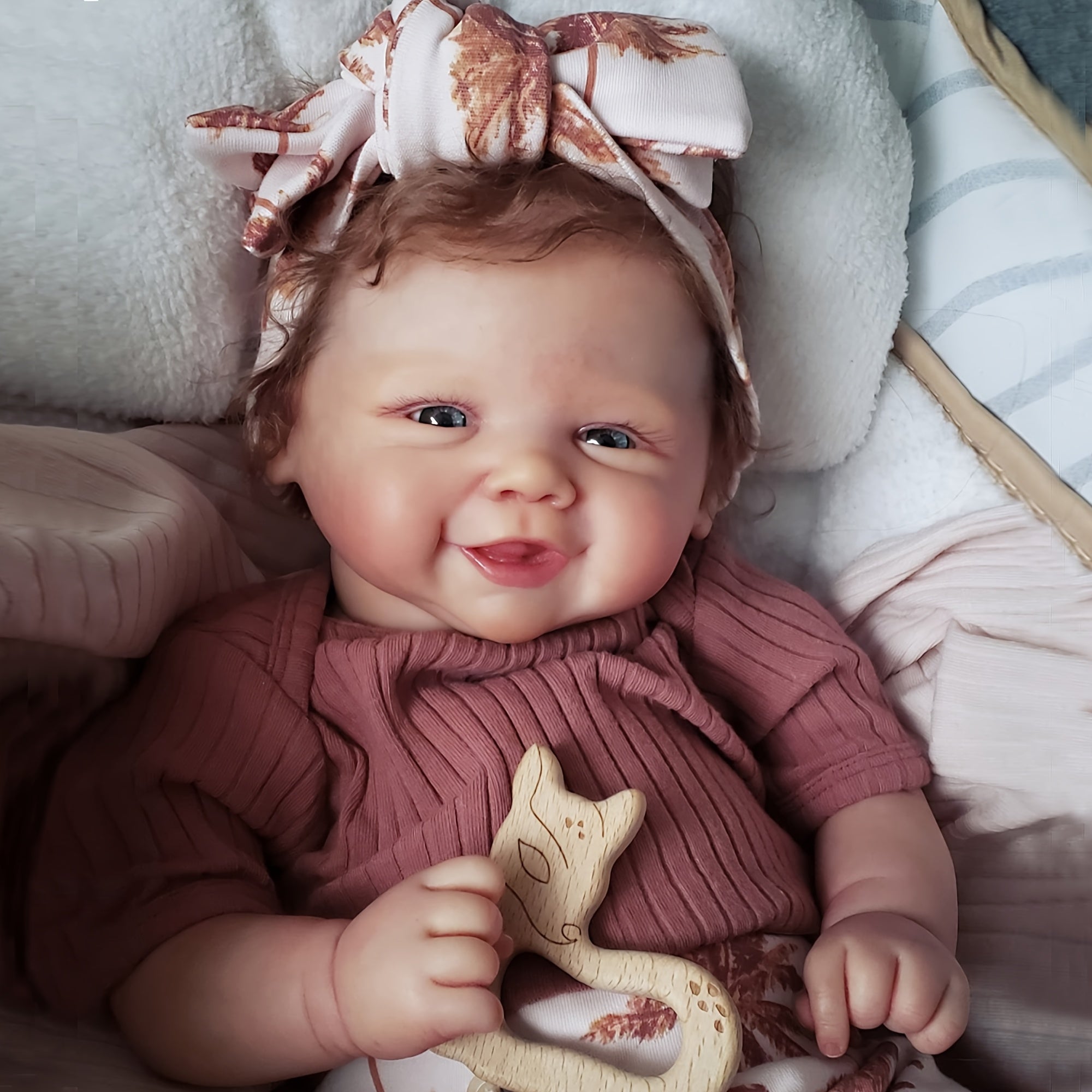 18 Inch Reborn Child Doll with 3D Painted Features & Soft Vinyl Body