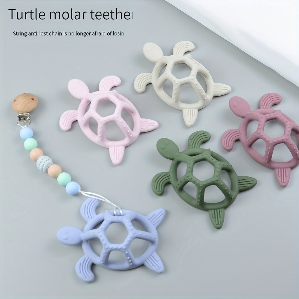 Hemispherical Hollow Silicone Teether Sea Turtle Toy