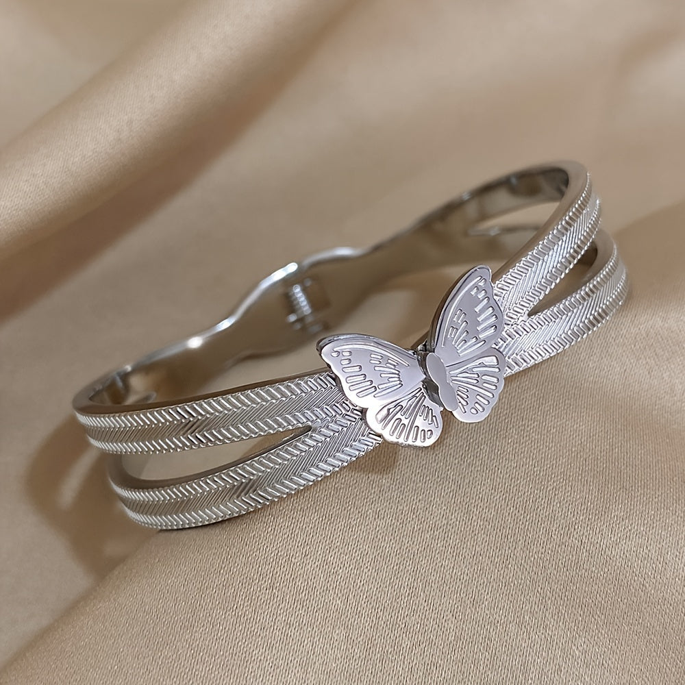 Butterfly Charm Bracelet - Stainless Steel