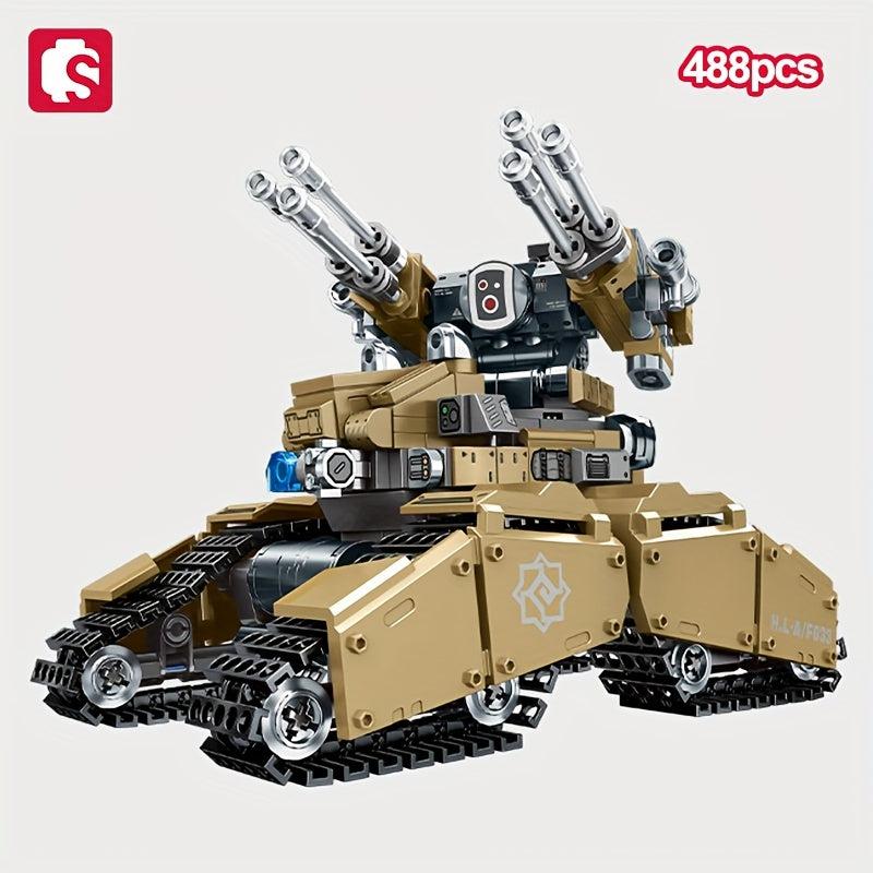 488pcs Ammunition Shower Tank Building Blocks DIY Toys