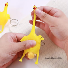 Creative Venting Chicken Laying Keychain