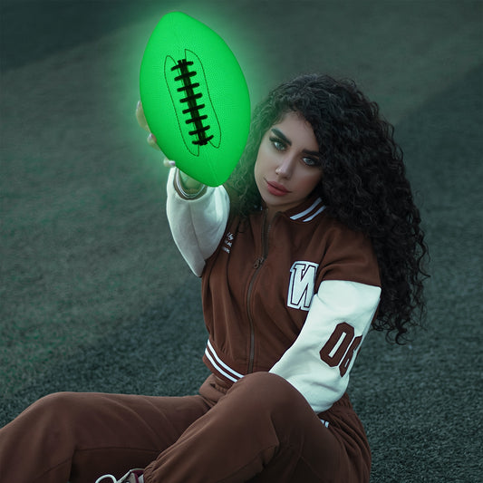 Fluorescent Green Rugby Ball for Outdoor Sports