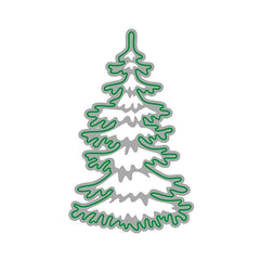 1pc Christmas Tree Embossed Mold Xmas Cutting Stencils Holiday Tools