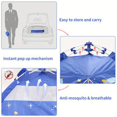 Kids Play Tent Easy Set Up Pop Up Playhouse For Boys And Girls