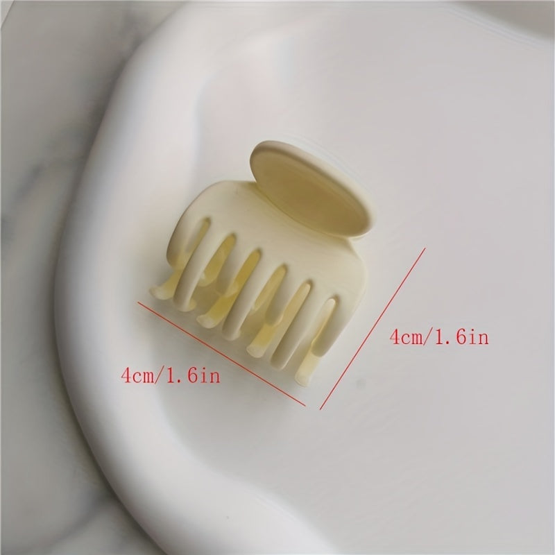 8pcs Solid Hair Claw Matte Banana Clip Non Slip Headwear