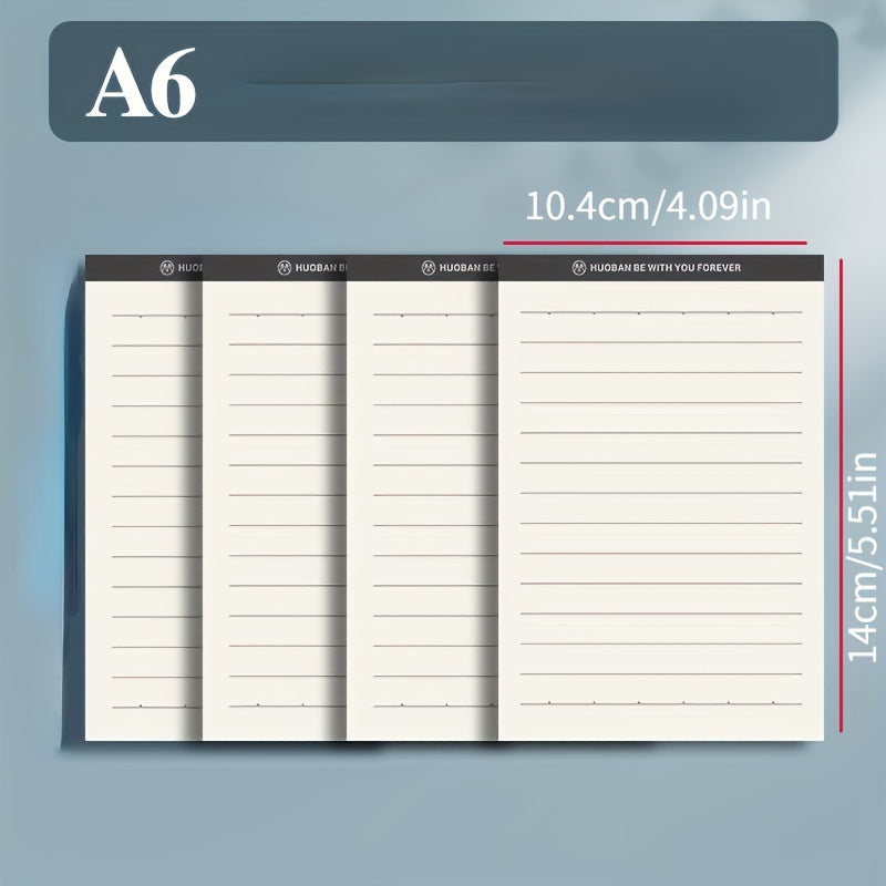 5pcs A5 A6 Upturned PP Paper w/ Plastic Cover Horizontal Vertical Flip Notebook