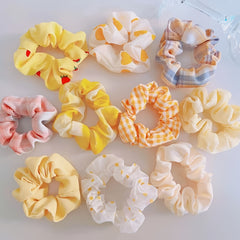 10pcs Floral Fabric Hair Scrunchies For Women Girls Soft Sleep Scrunchie