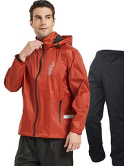 Men's Waterproof Rain Jacket with Hood - Lightweight Adventure Gear